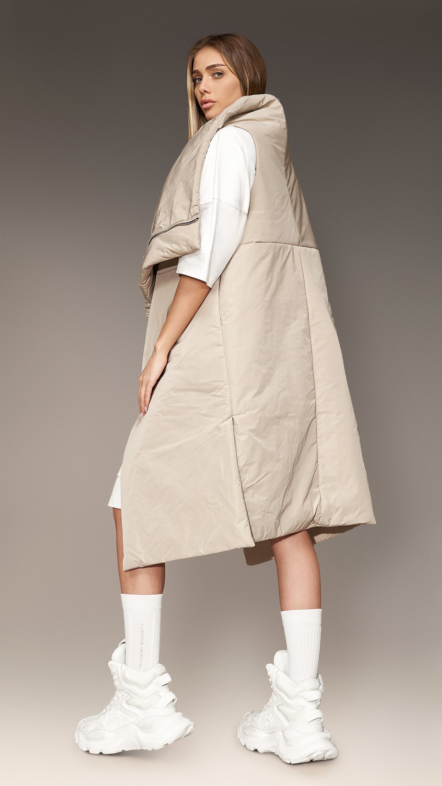 Long Puffer Vest - V24616