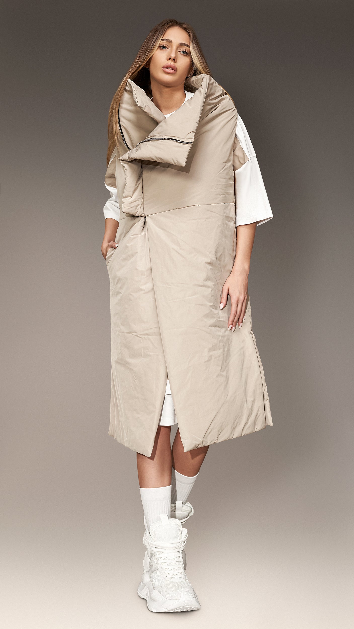 Long Puffer Vest - V24616