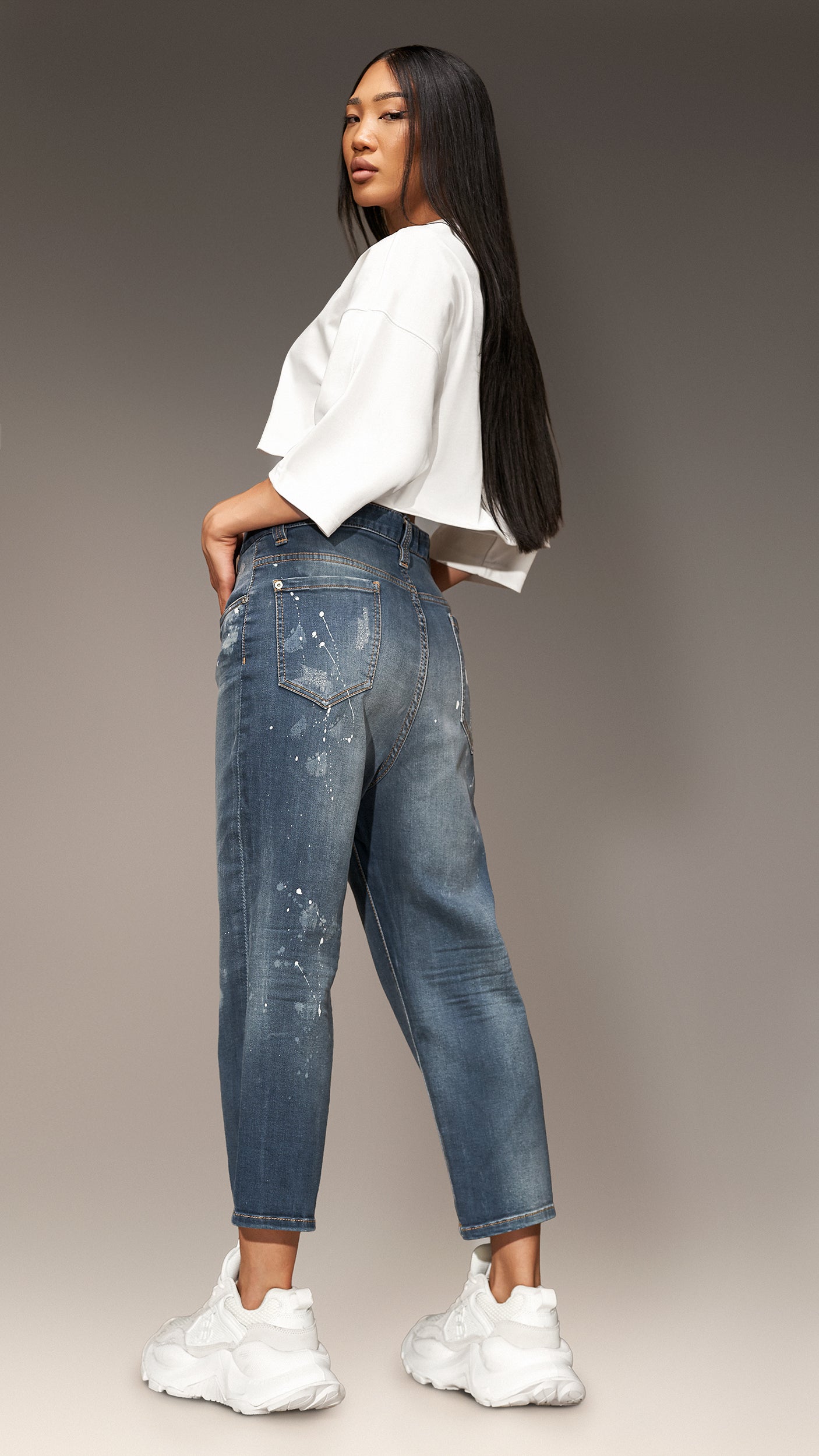 Cropped Jeans Pants - P23465