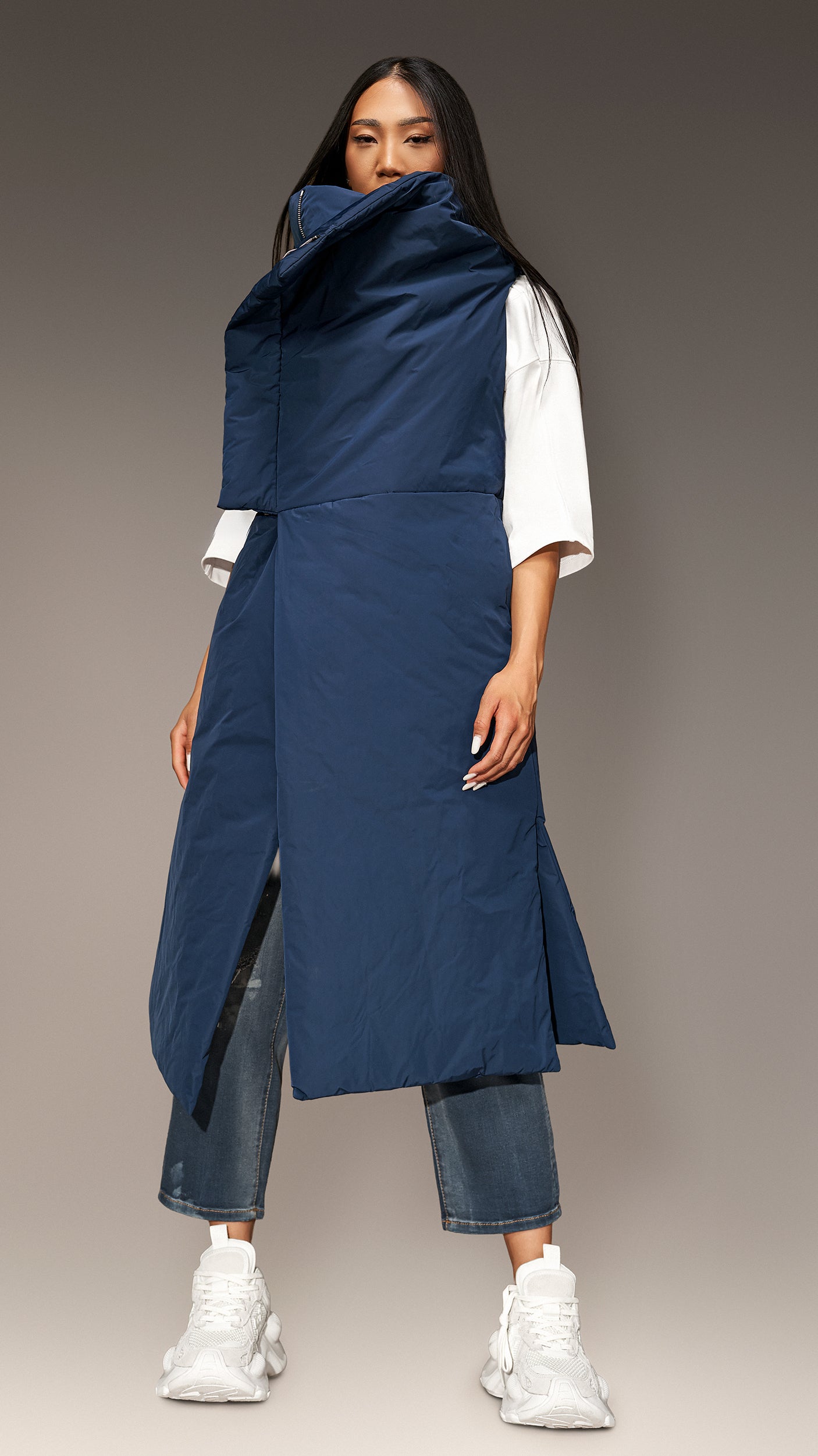 Long Puffer Vest - V24617