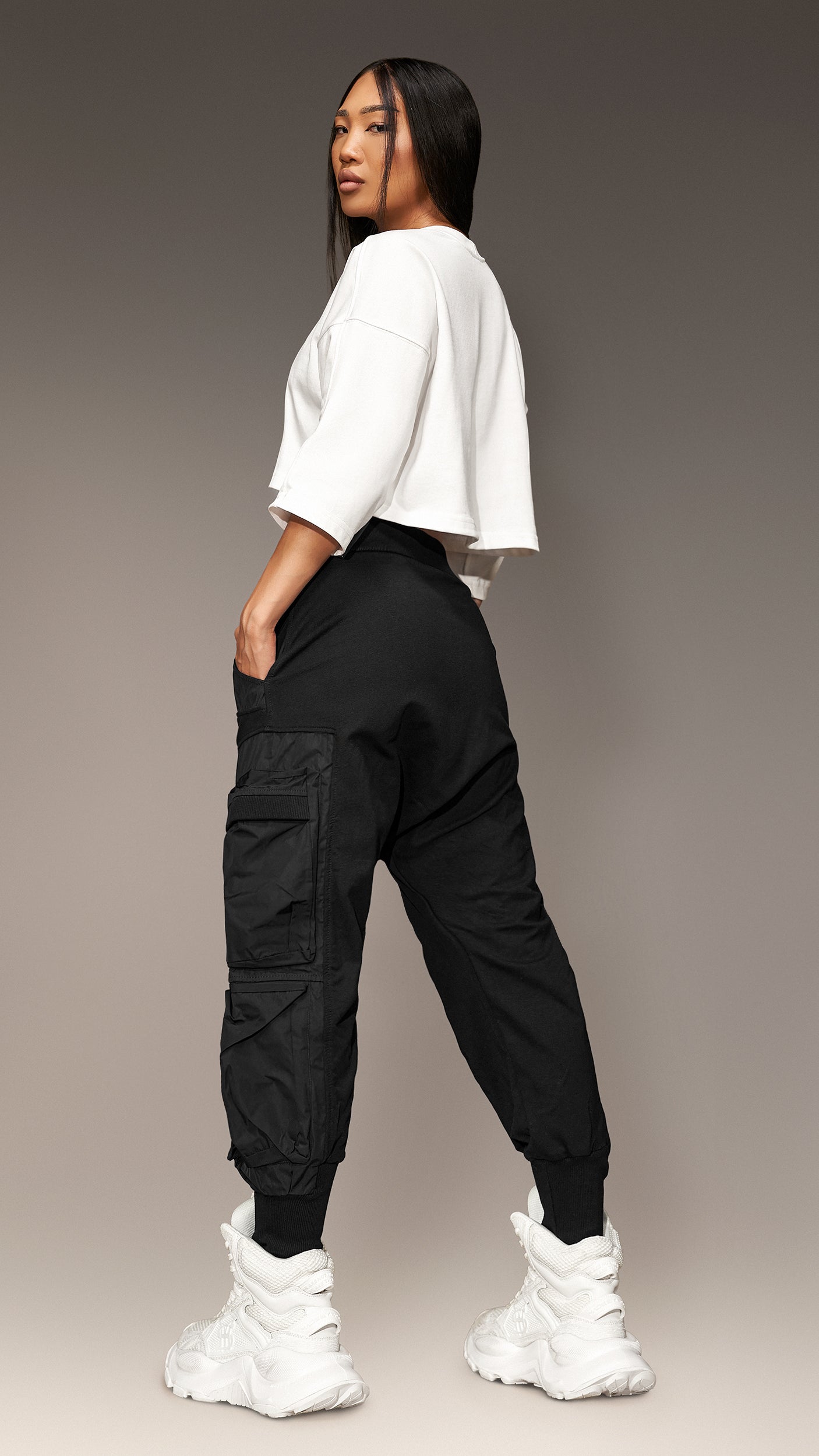 Zip cargo pants - P21647