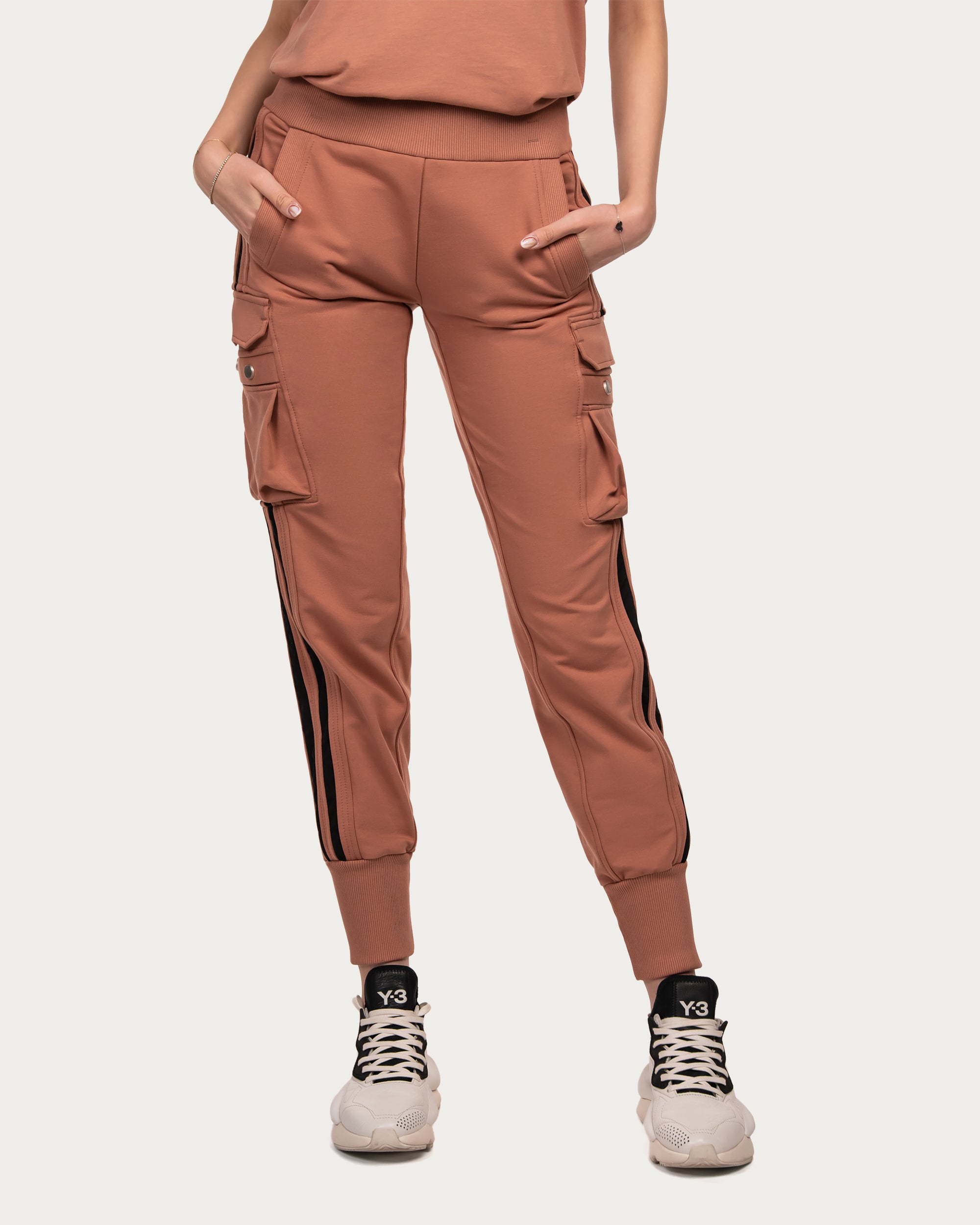 Vertical lines cargo pants - P23108