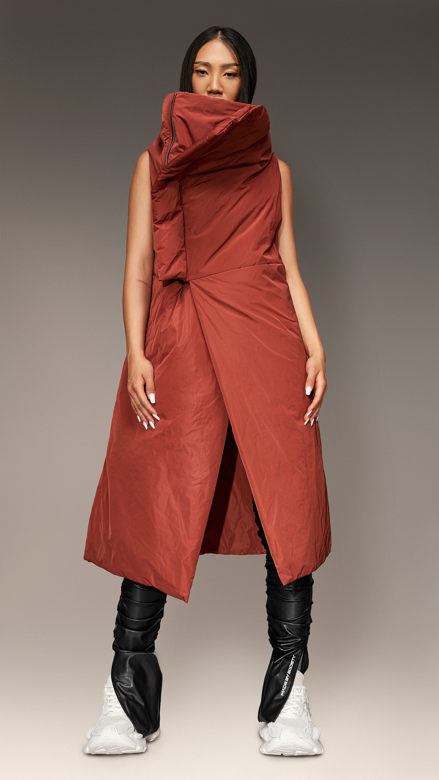 Long Puffer Vest - V24620
