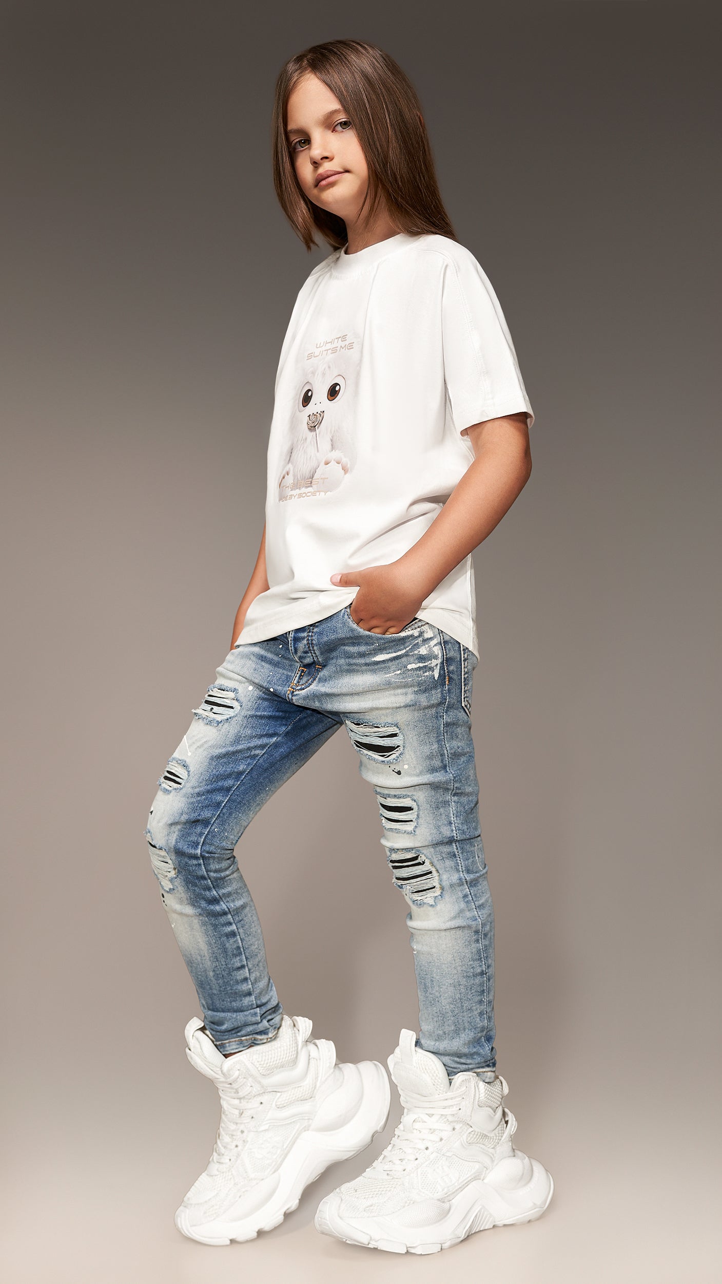 Ripped jeans pants - P33585