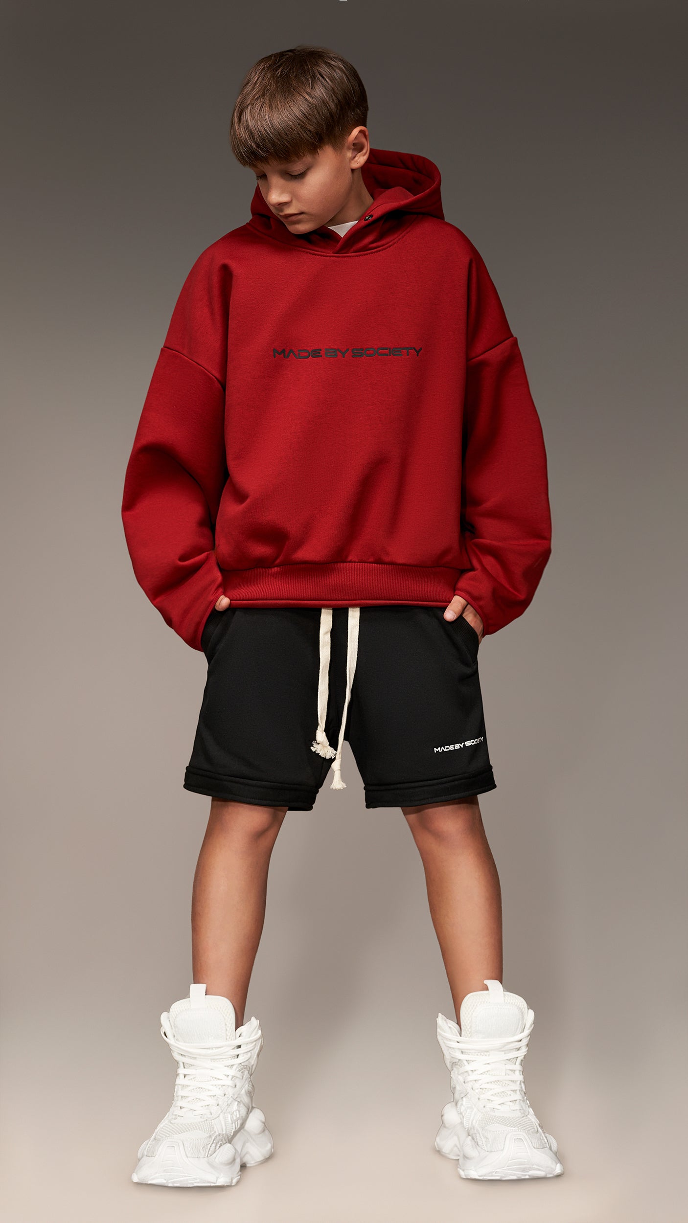 Oversized Hoodie "Made by Society" - H35710