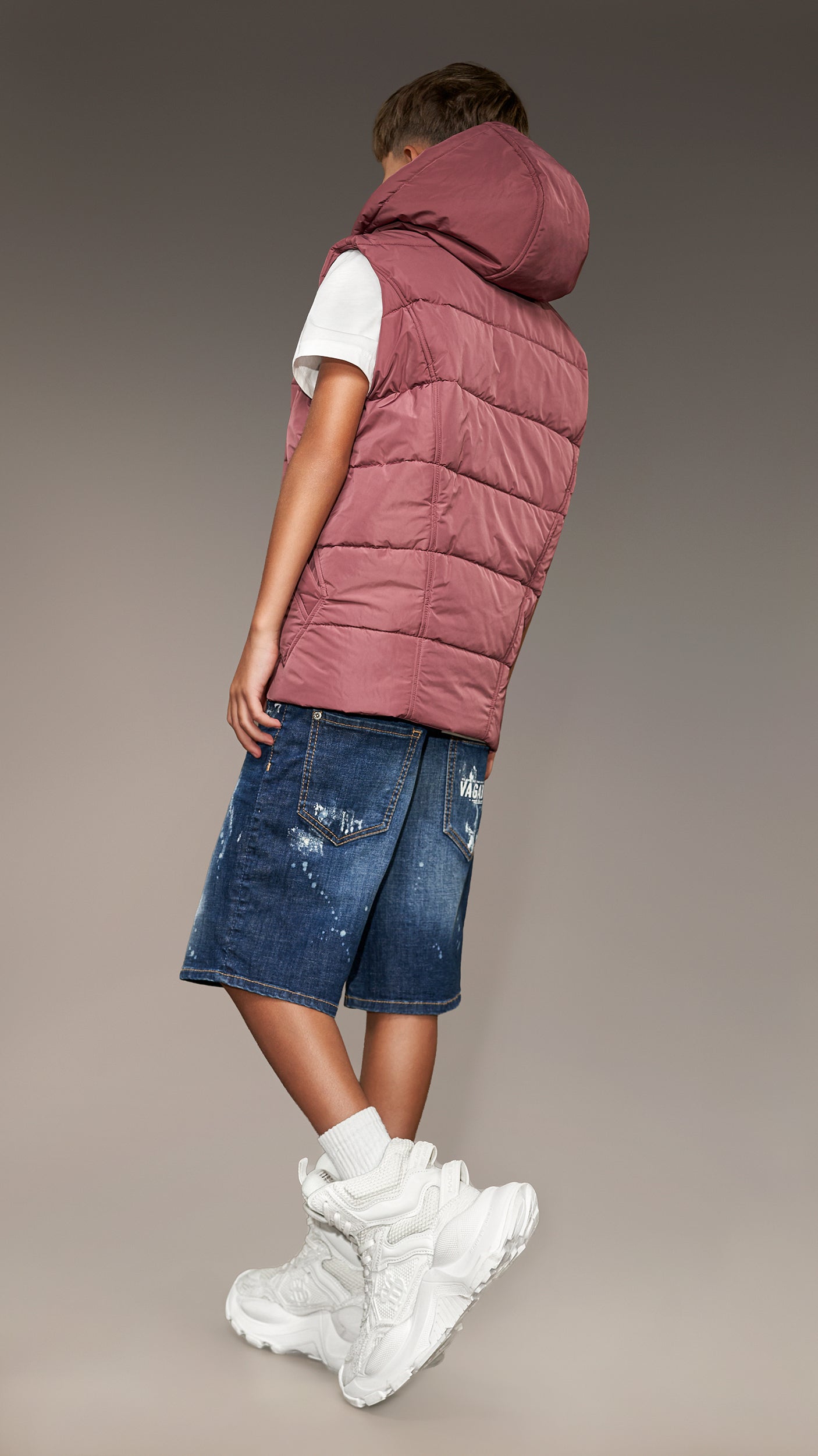 Stud hood vest - V33977
