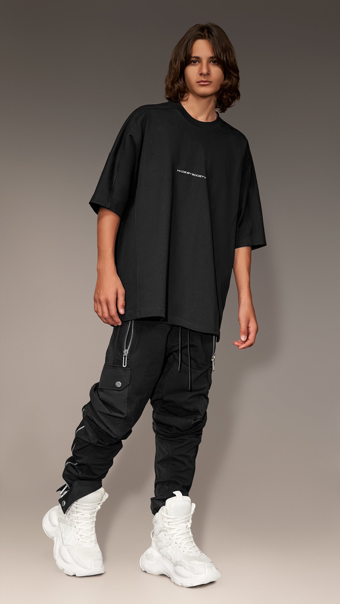 Zip cargo track pants - P12377