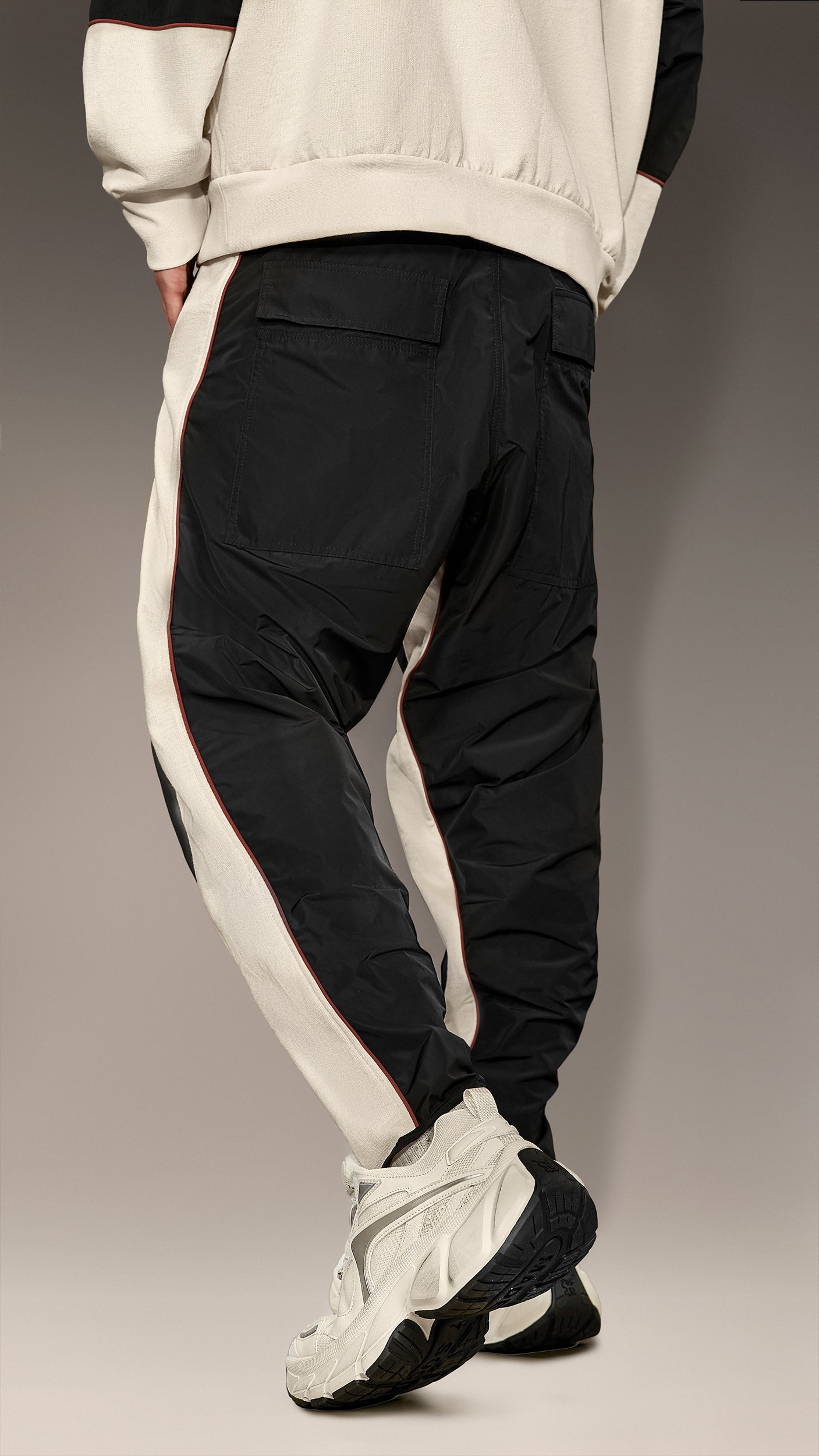 タ*シ様 A/W 1998 C.P. COMPANY Trousers C.P. Company trousers Stretch Sateen Loose Chino Pants men's black