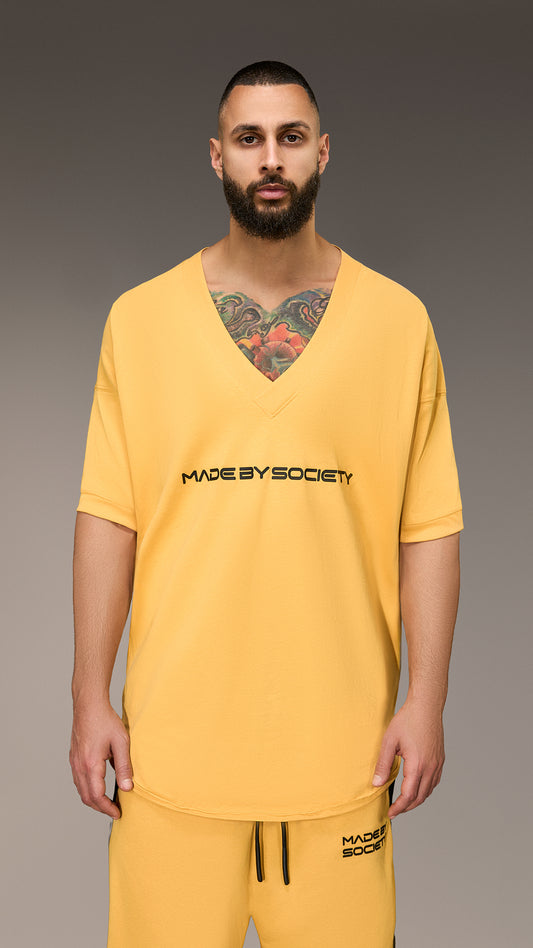 Made by Society T-shirt with V-neck – T16084