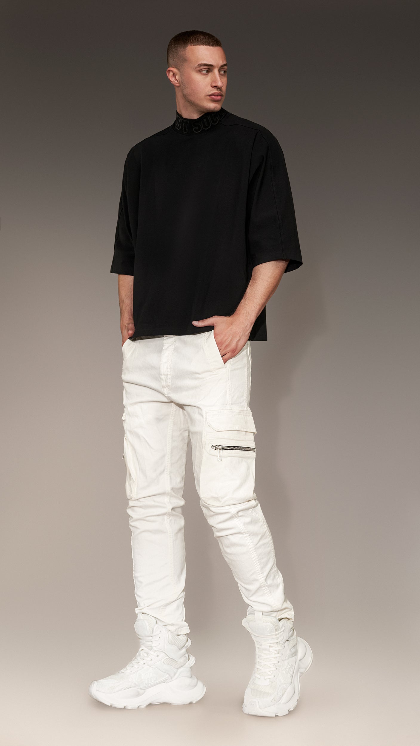 Pantaloni cargo denim  – P14151
