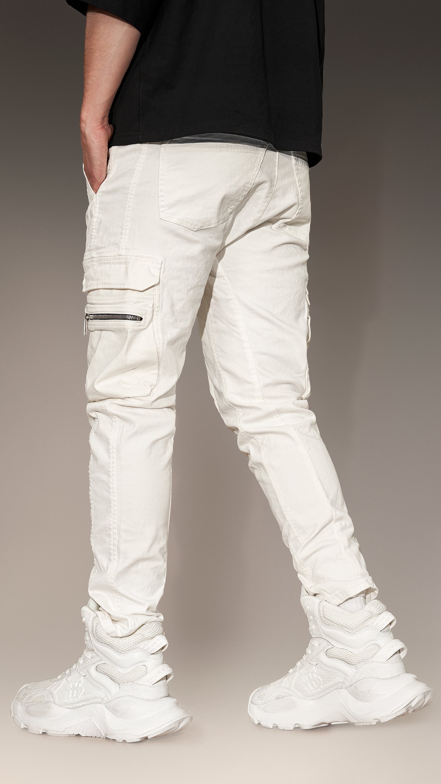 Pantaloni cargo denim  – P14151