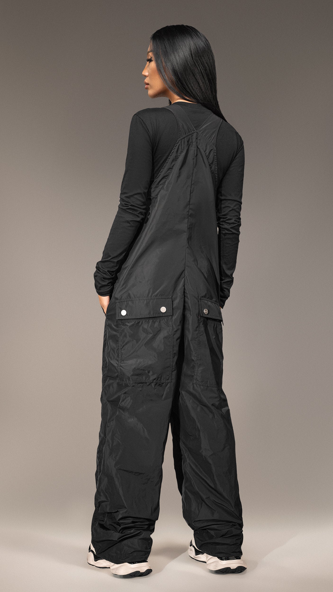 Black Twill Dungarees - S25593