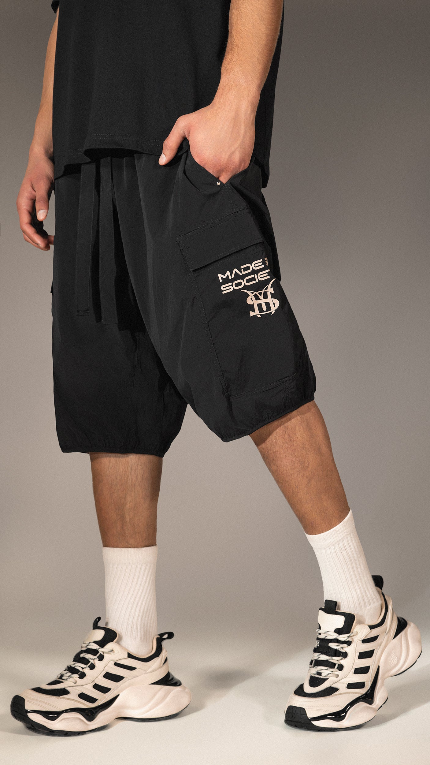 "Made by Society" Cargo Bermuda Shorts - B15608