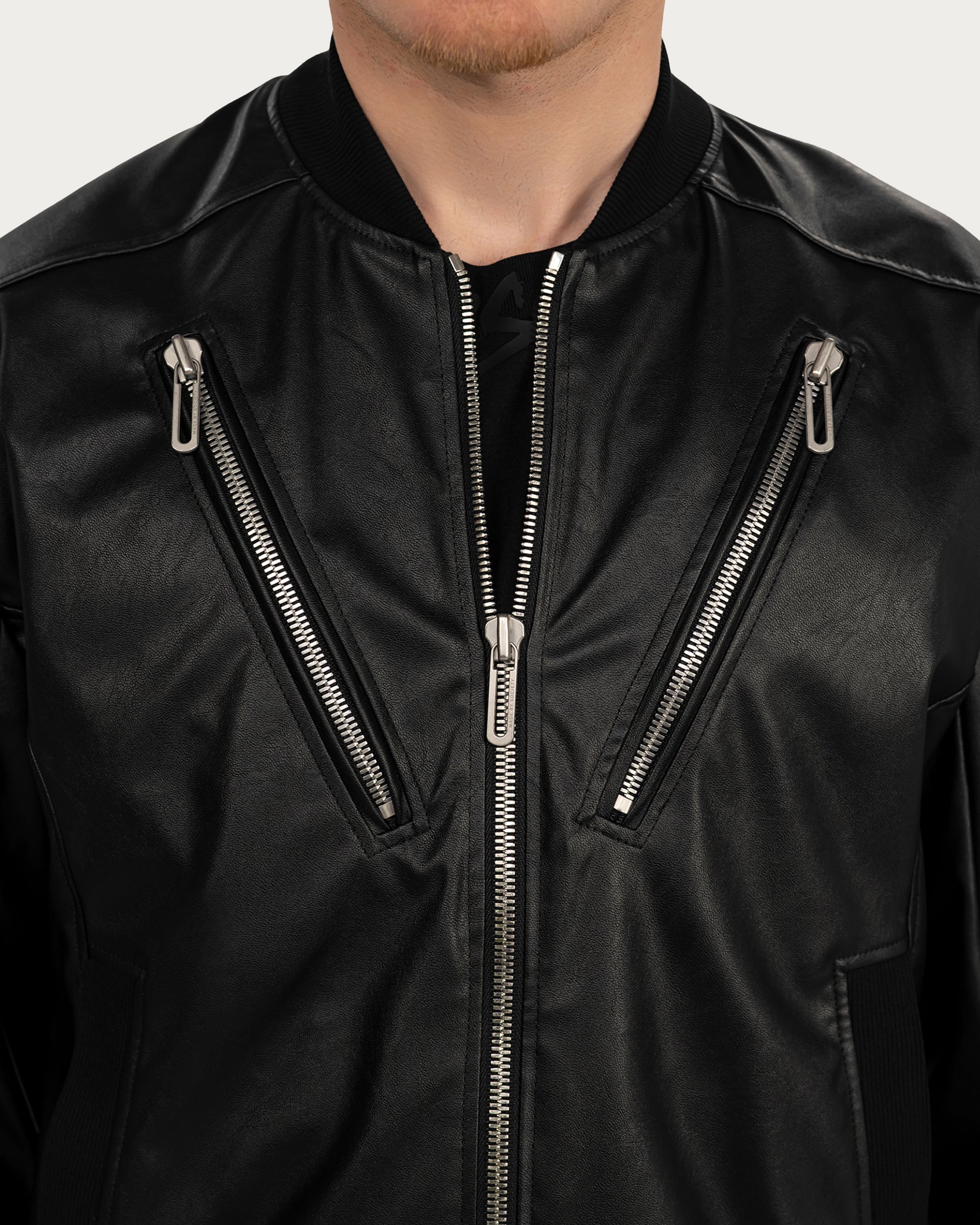 Faux leather jacket - J15136