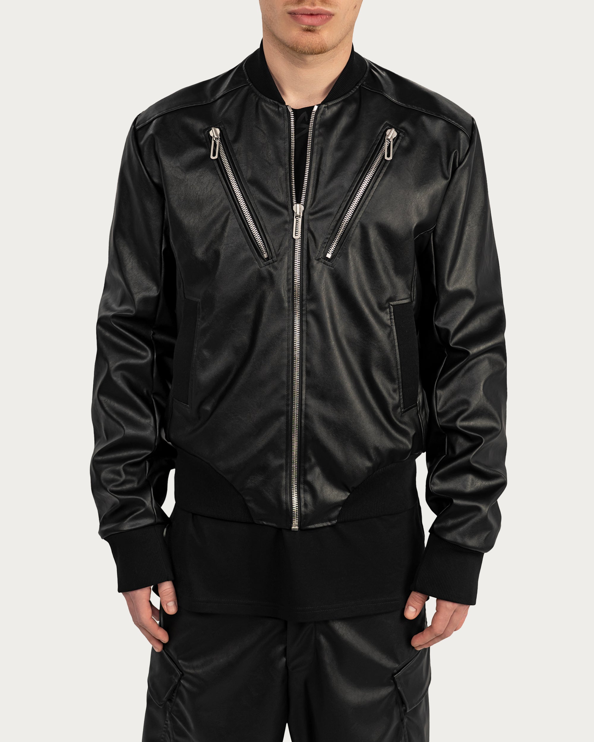 Faux leather jacket - J15136