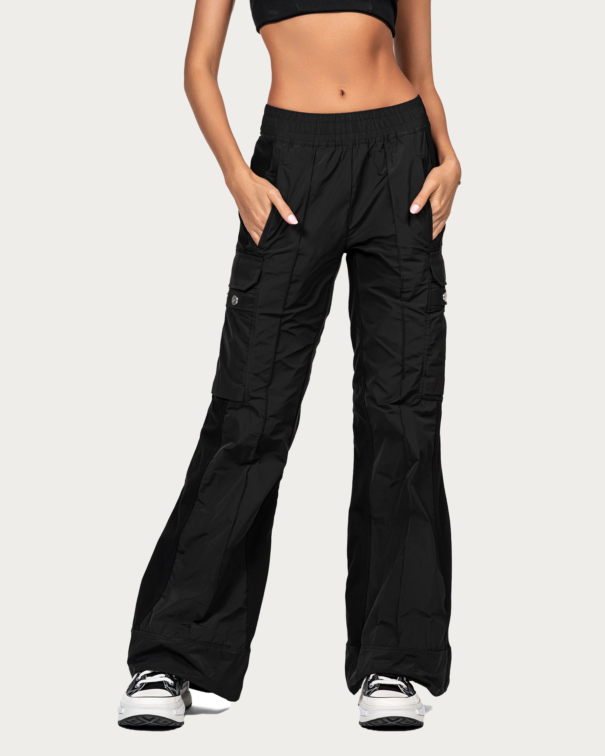 Wide leg cargo pants - P23845