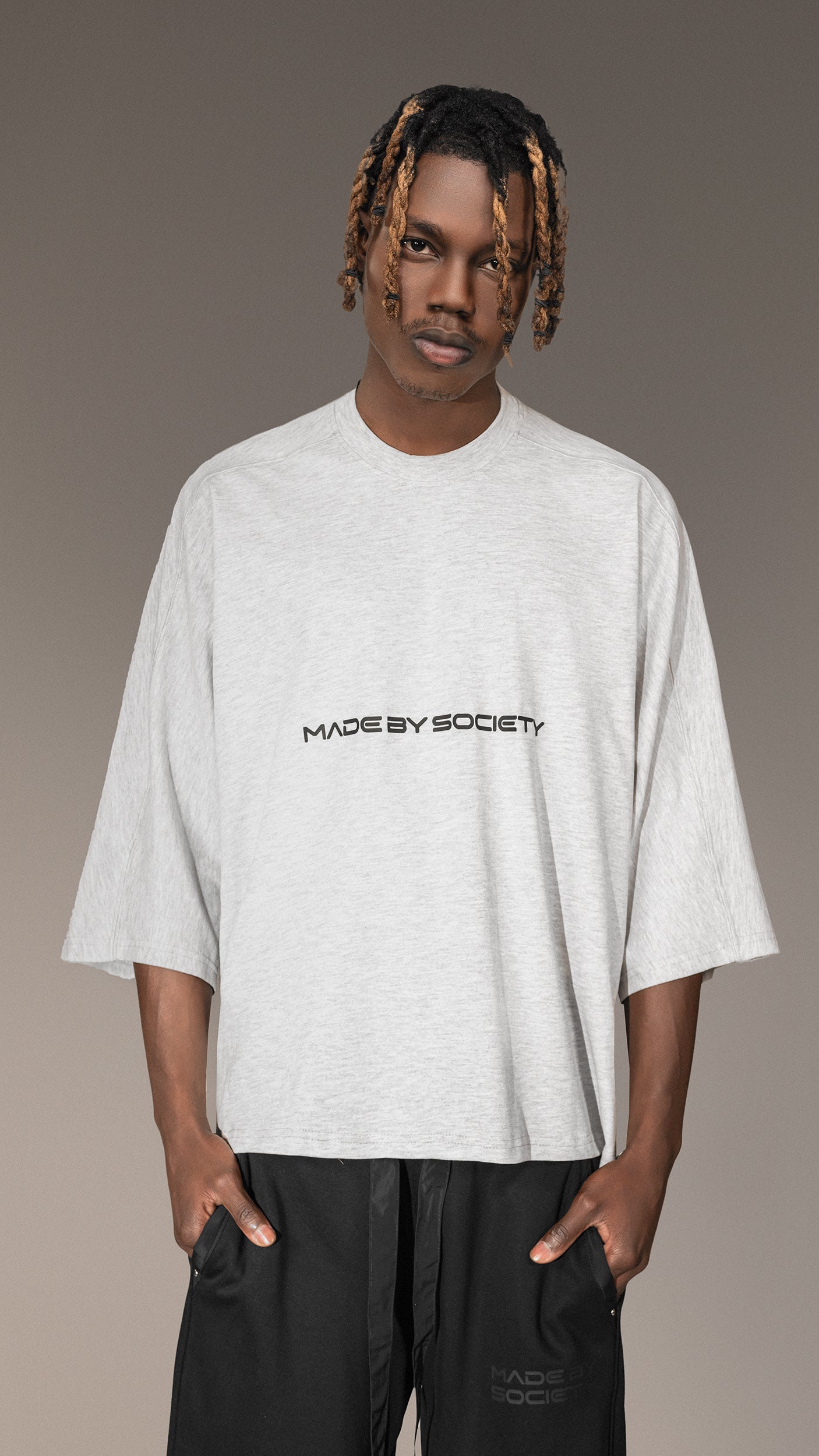 Tricou Oversized "Made By Society" - T15634