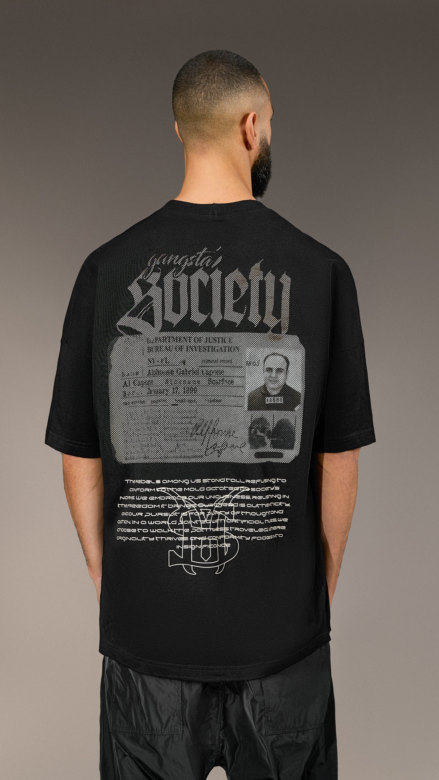 Tricou Oversize "Gangsta Society" - T15932