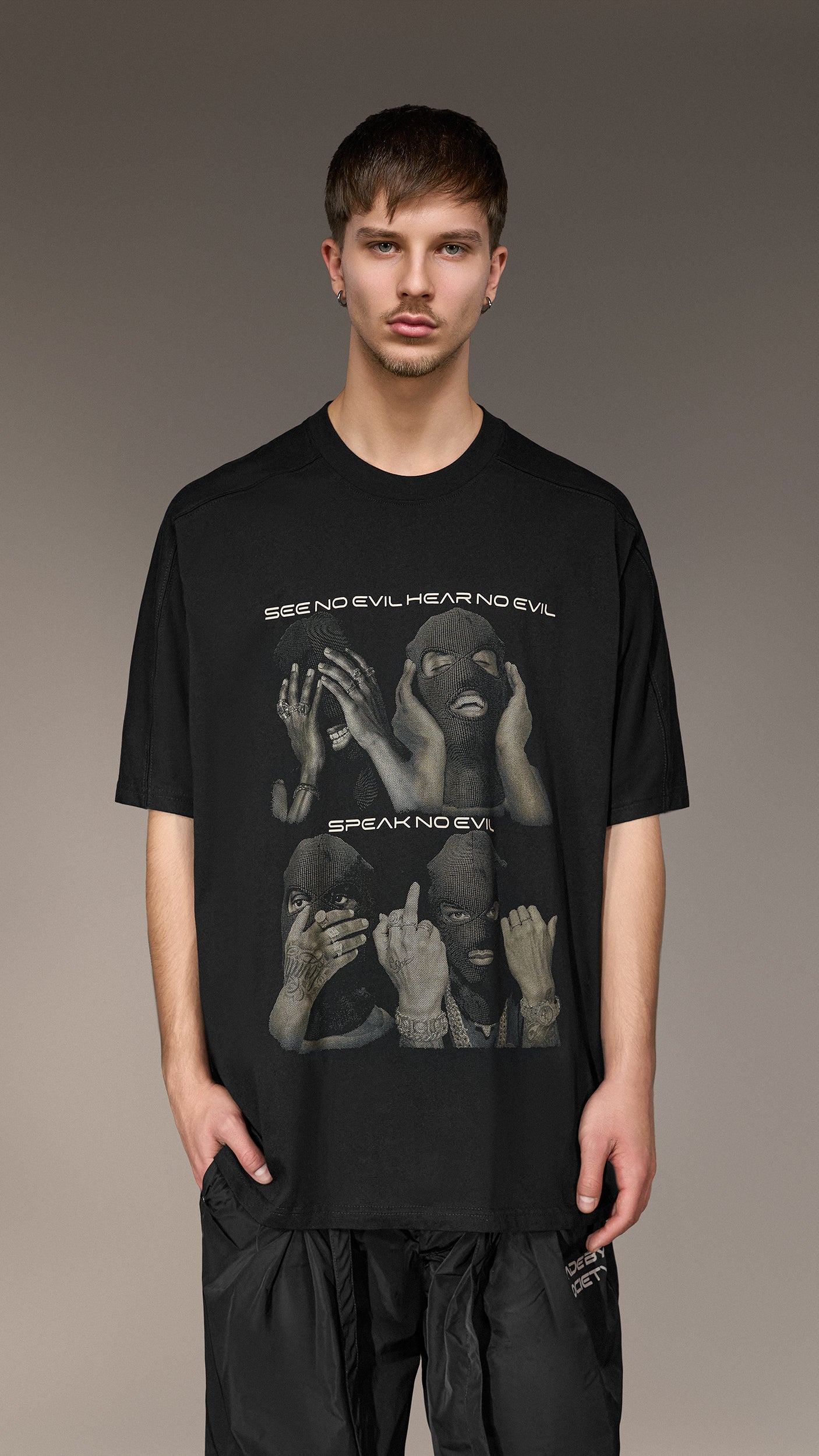 Tricou Oversized „See No Evil” Made by Society - T15779