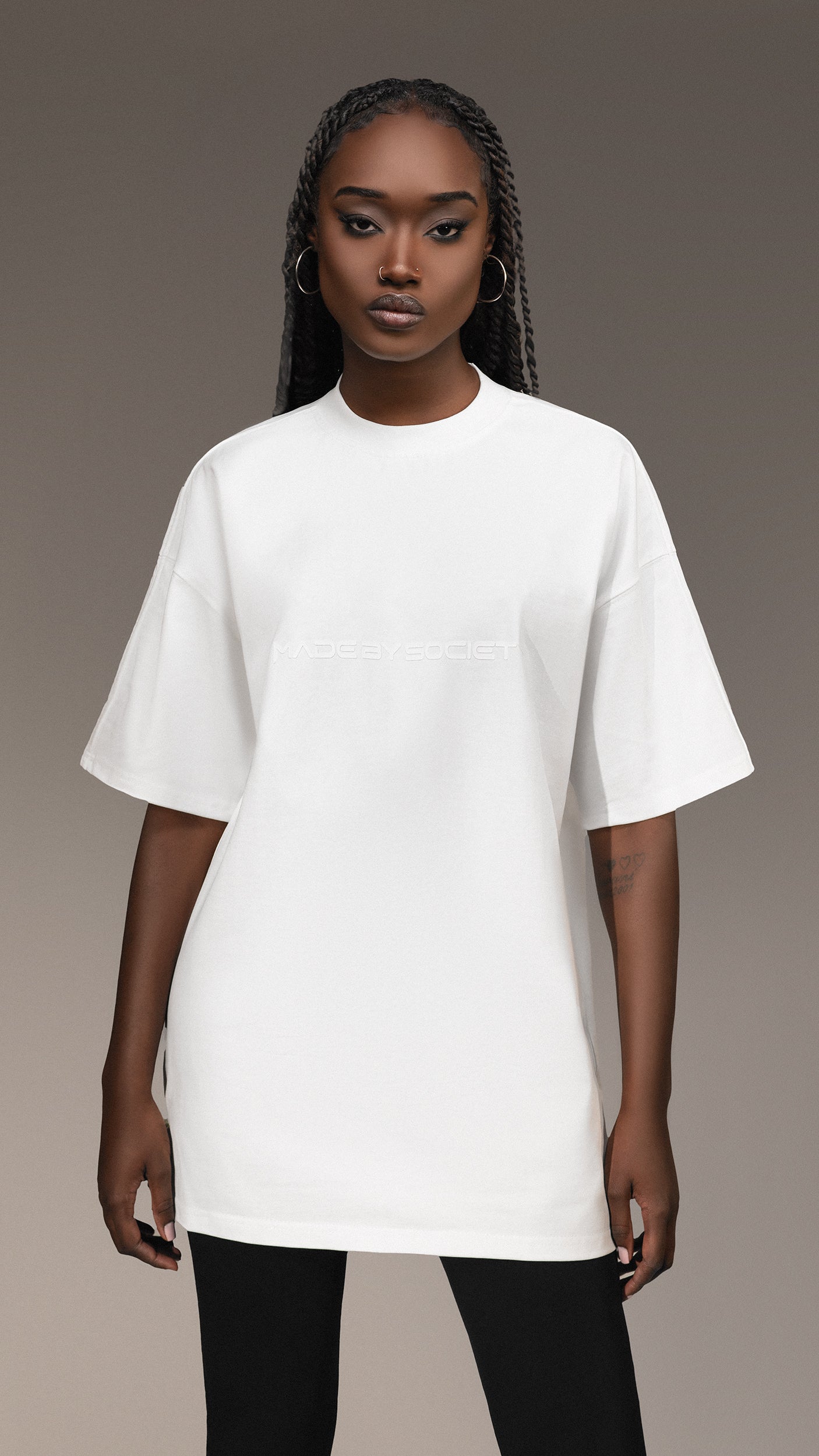 Oversized T-shirt "Made By Society" - T25791