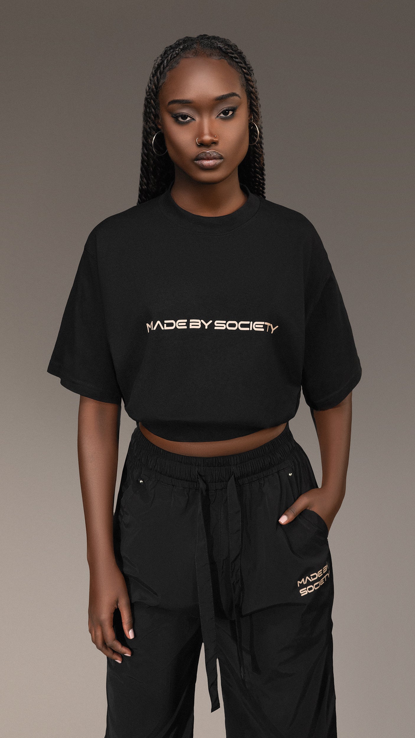 Tricou "Made by Society"  Crop - T25700