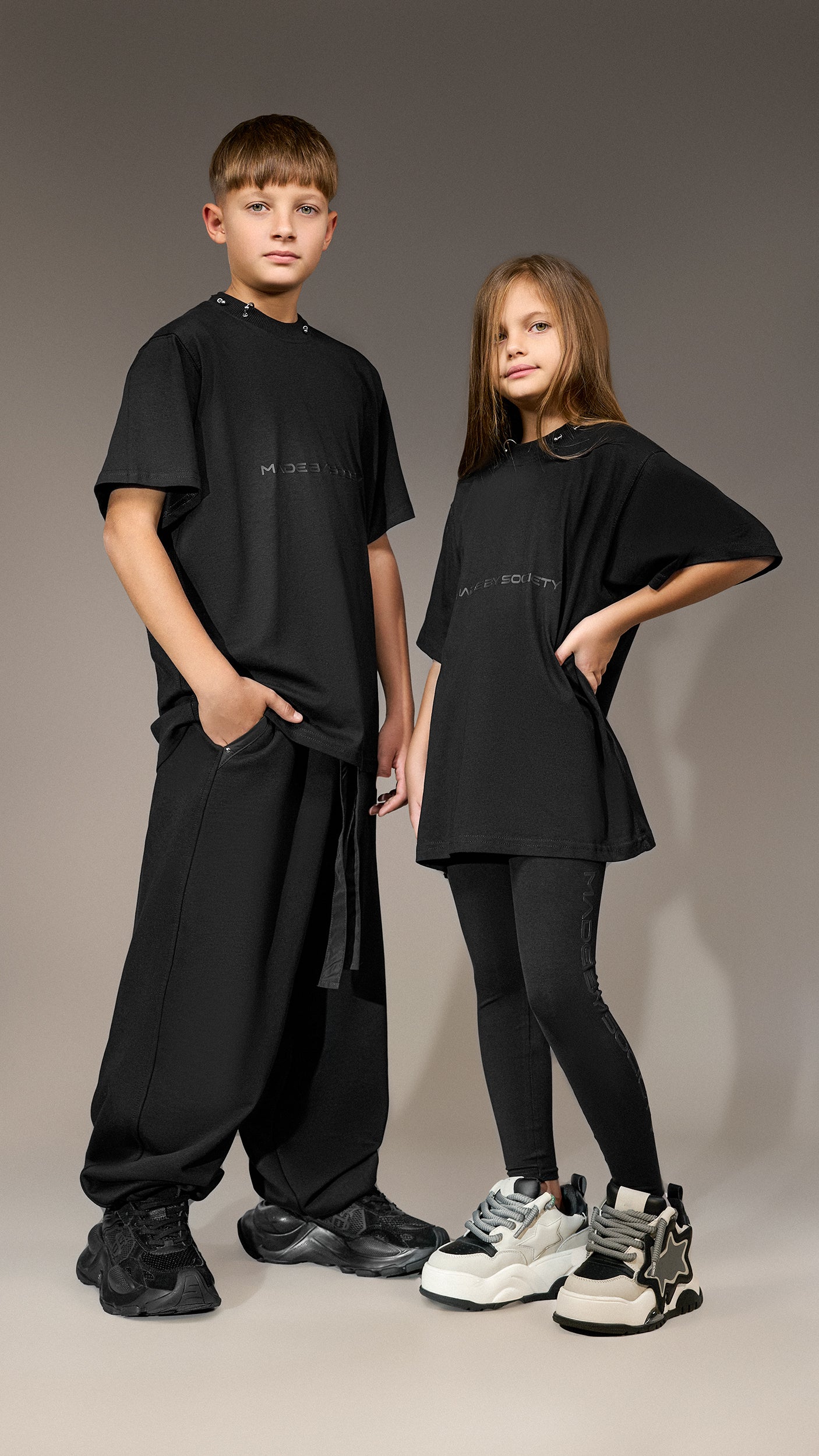 Tricou Oversized Negru "Made by Society"  - T35571