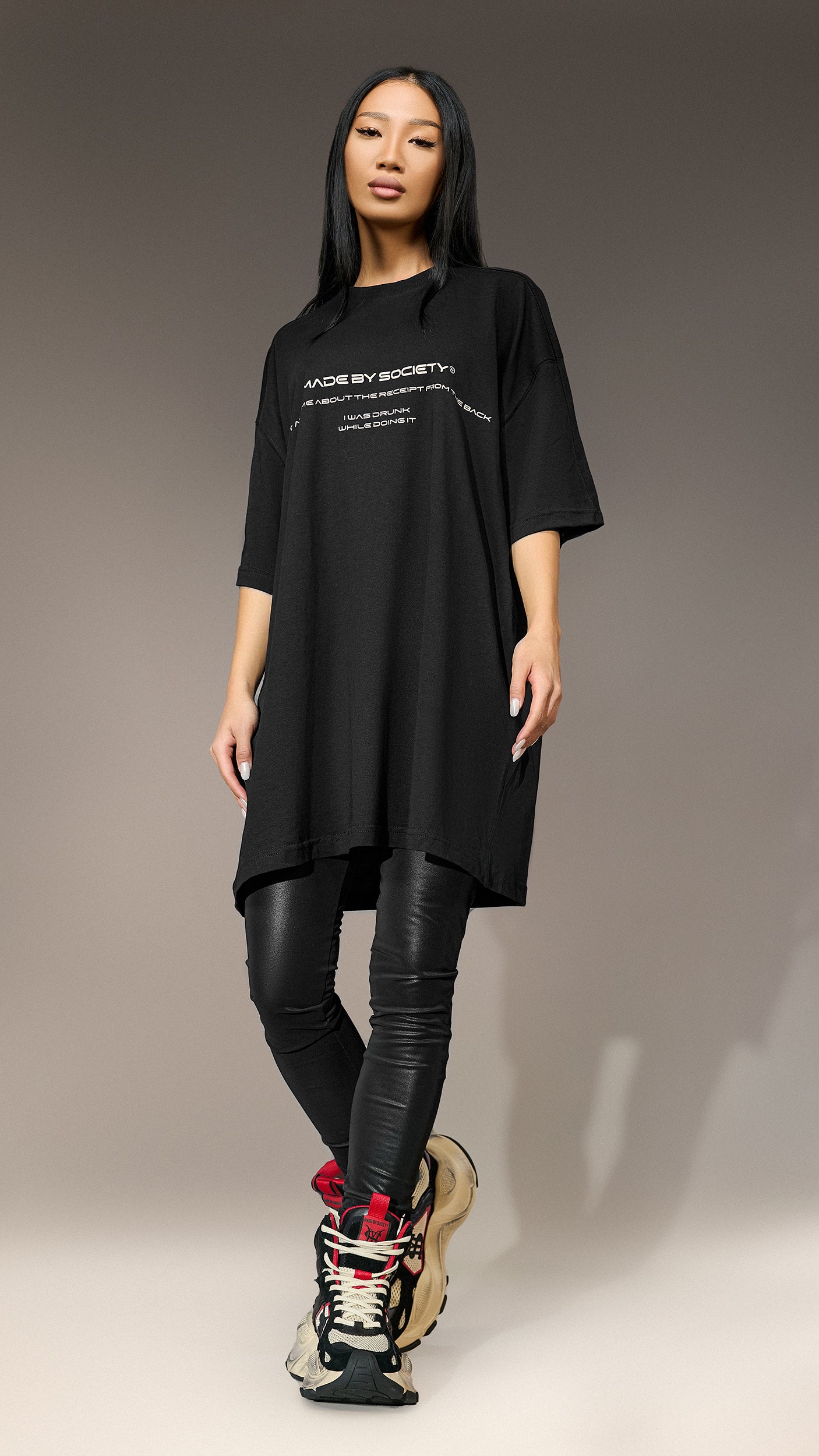 Oversized "Lifestyle Receipt" T-Shirt - T25853