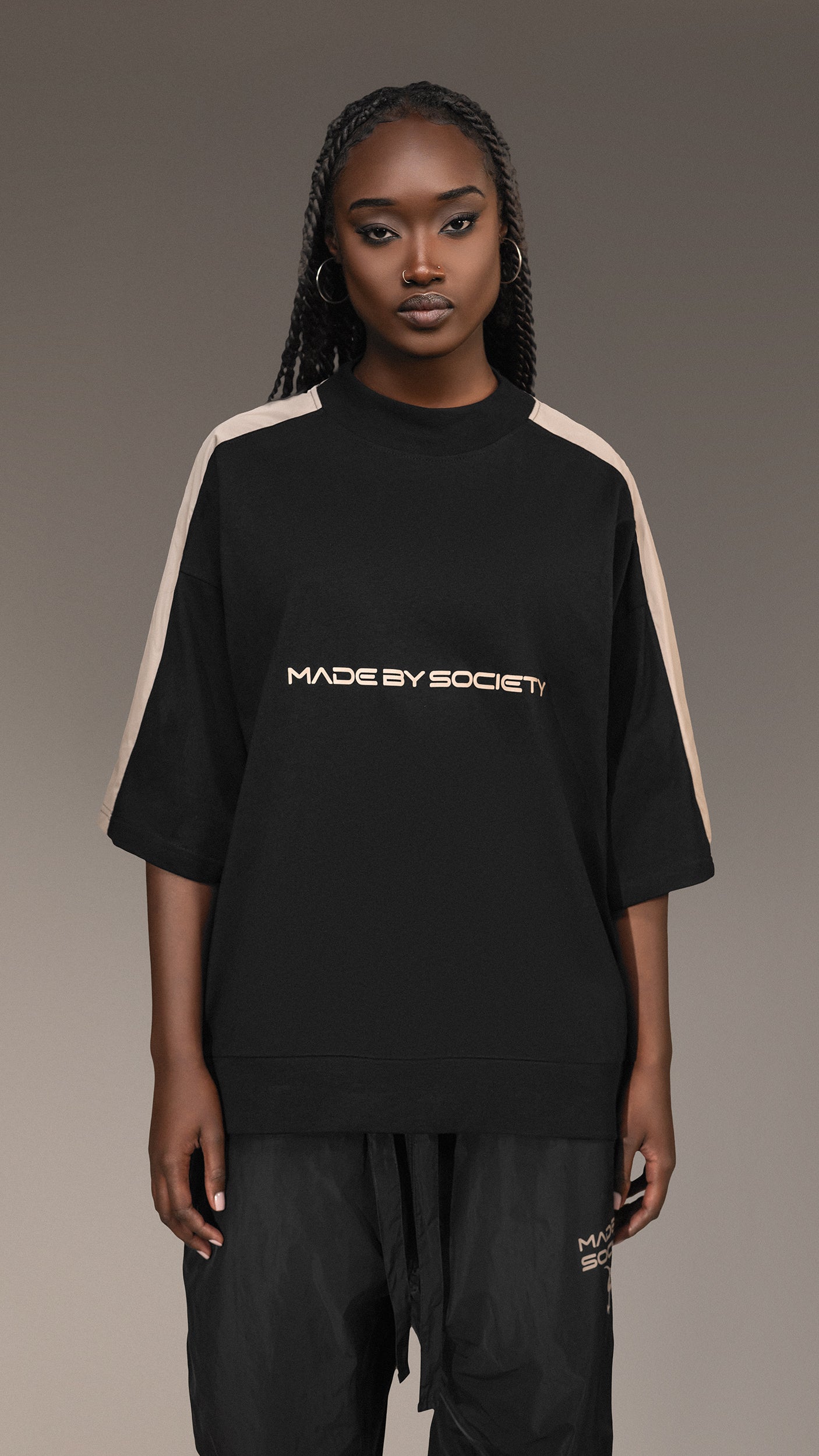 Oversized T-shirt Made by Society - T25631