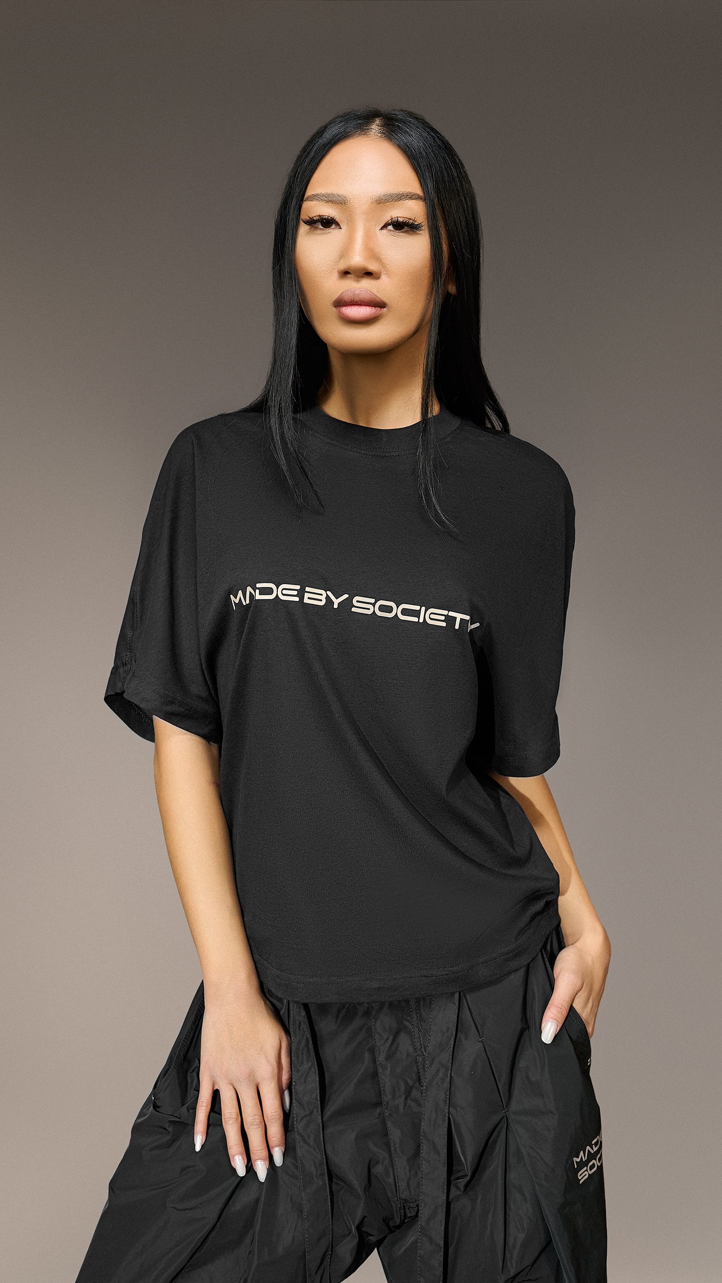 Tricou negru Made by Society - T25522