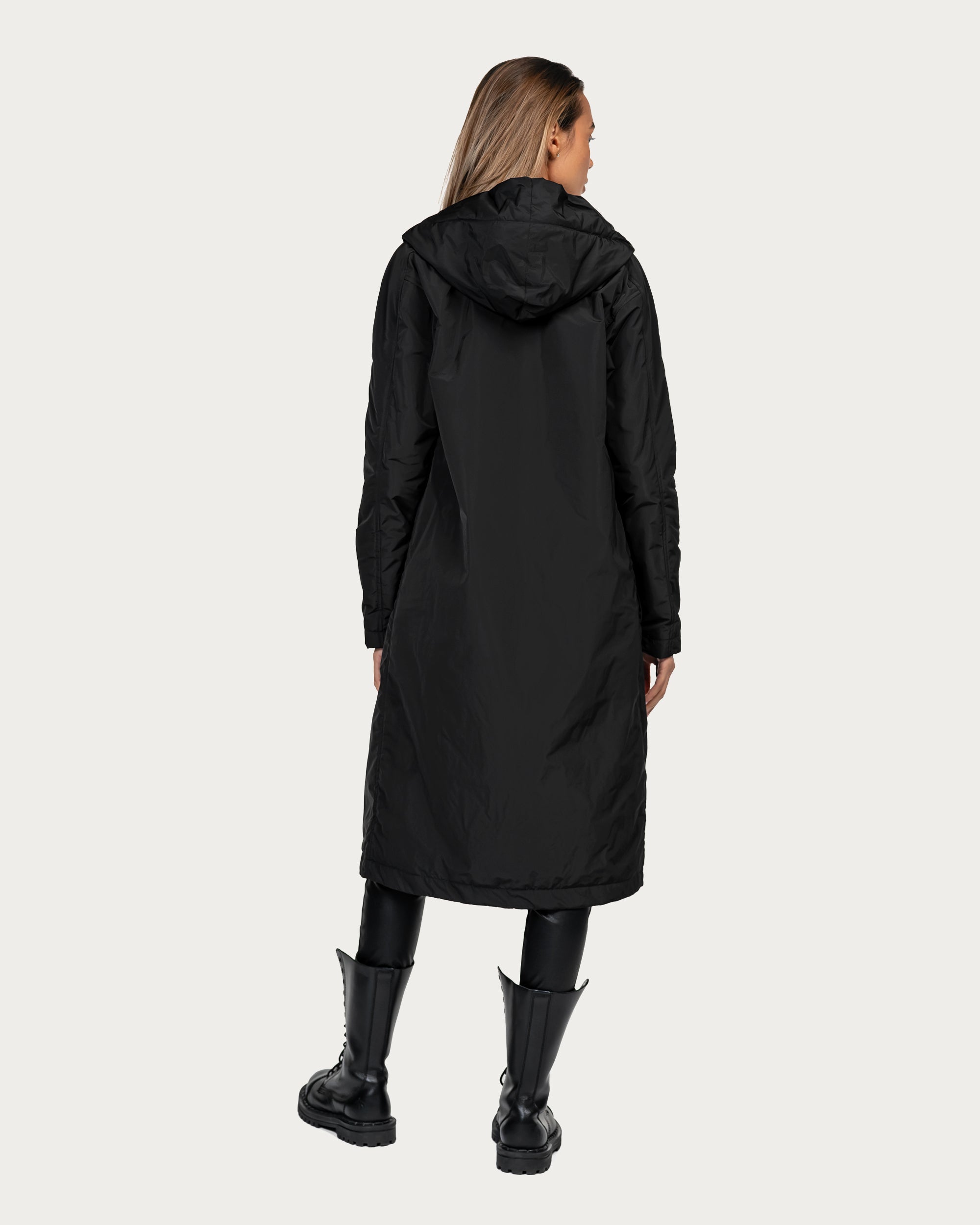 Longline hood coat - J24031