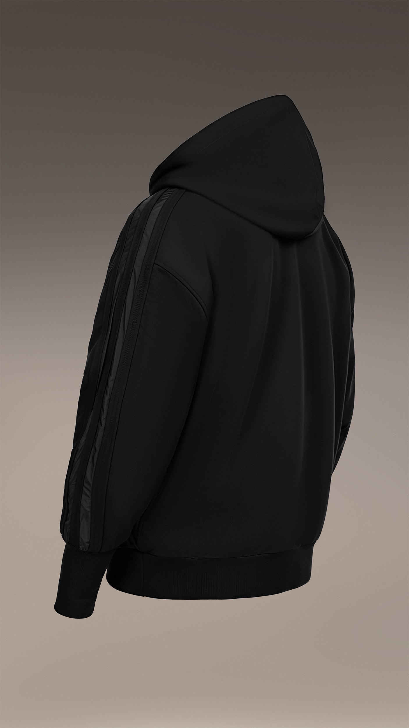 Vertical lines zip hoodie - H13148