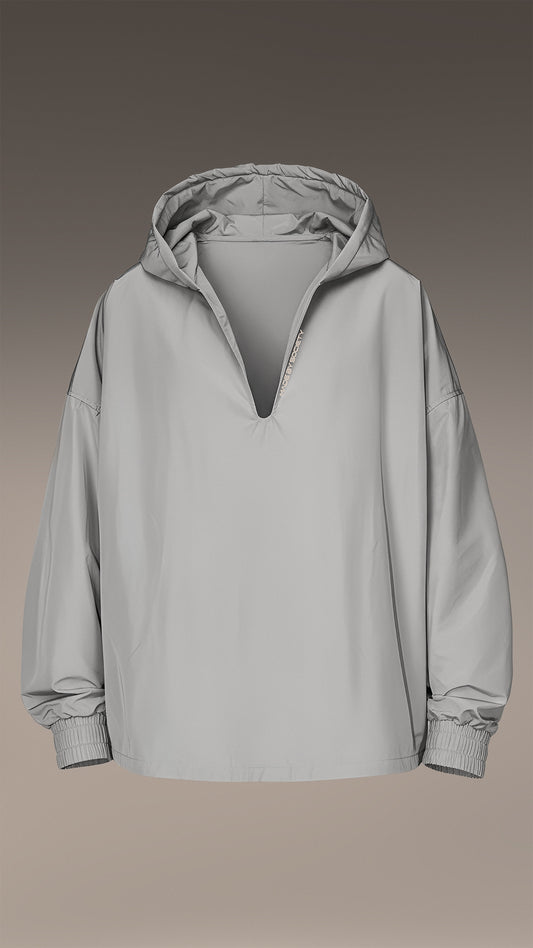Hoodie with Neckline - H16473