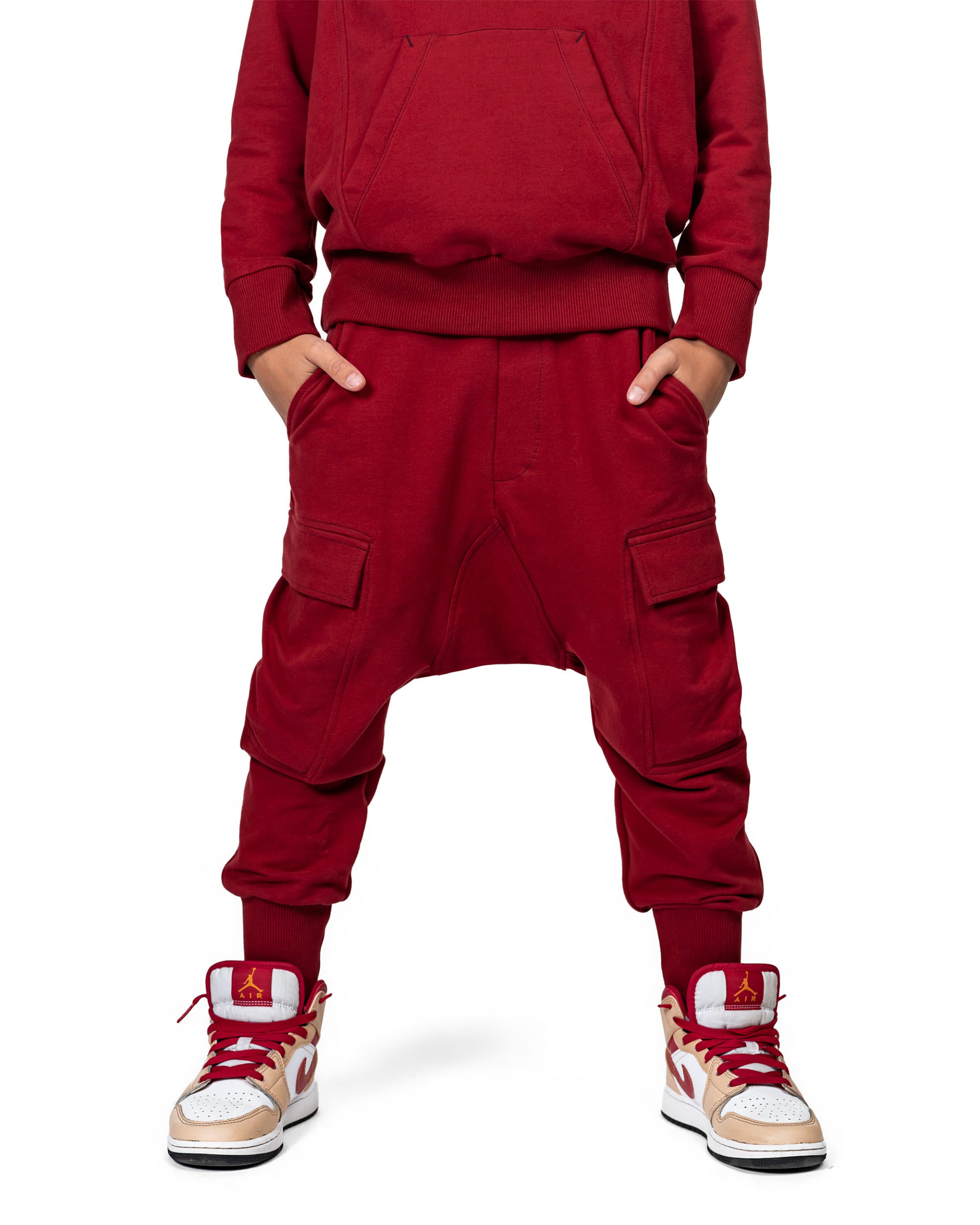 Burgundy cargo pants - P32062