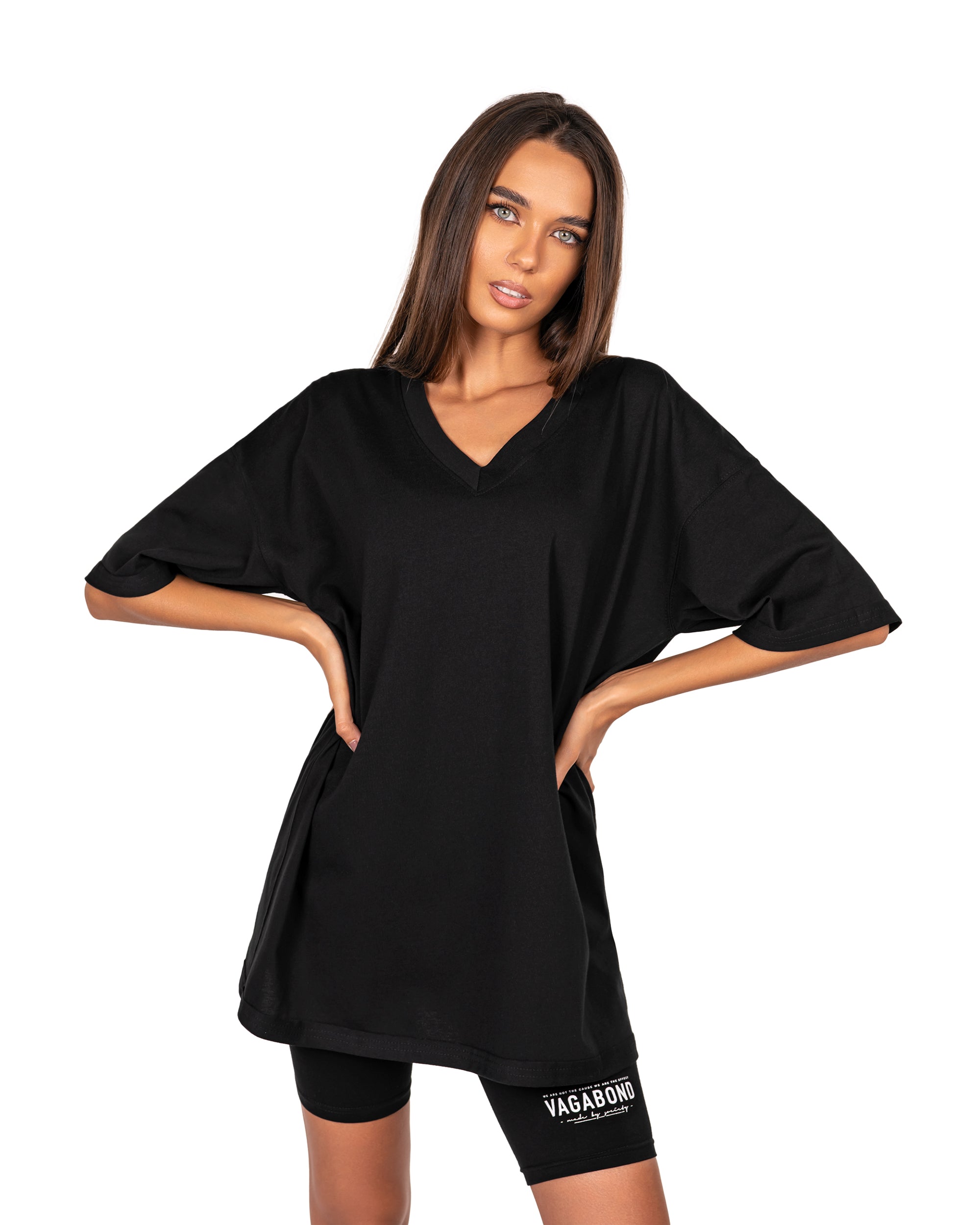 V-Ausschnitt T-Kleid - T23673