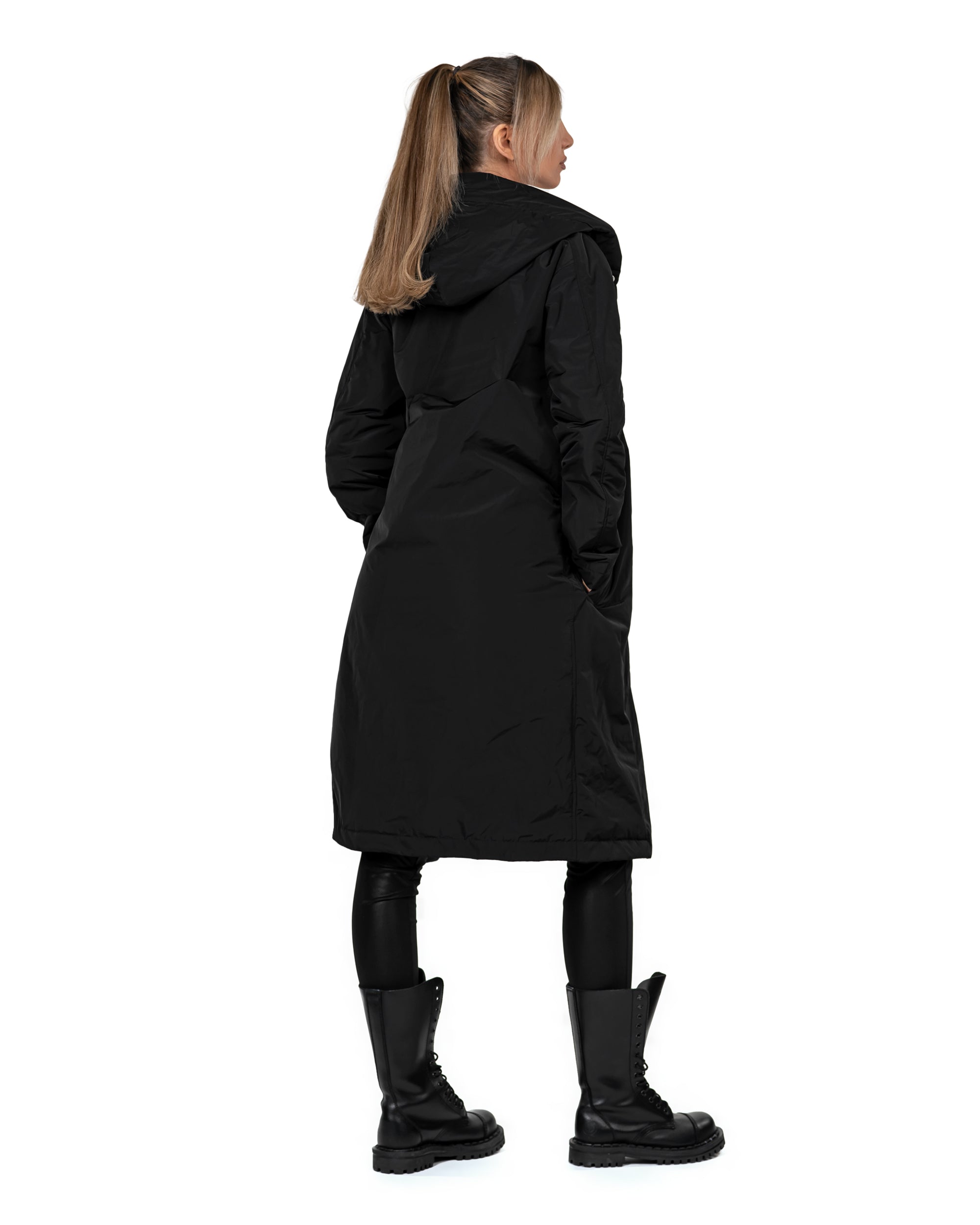 Longline hood coat - J24031