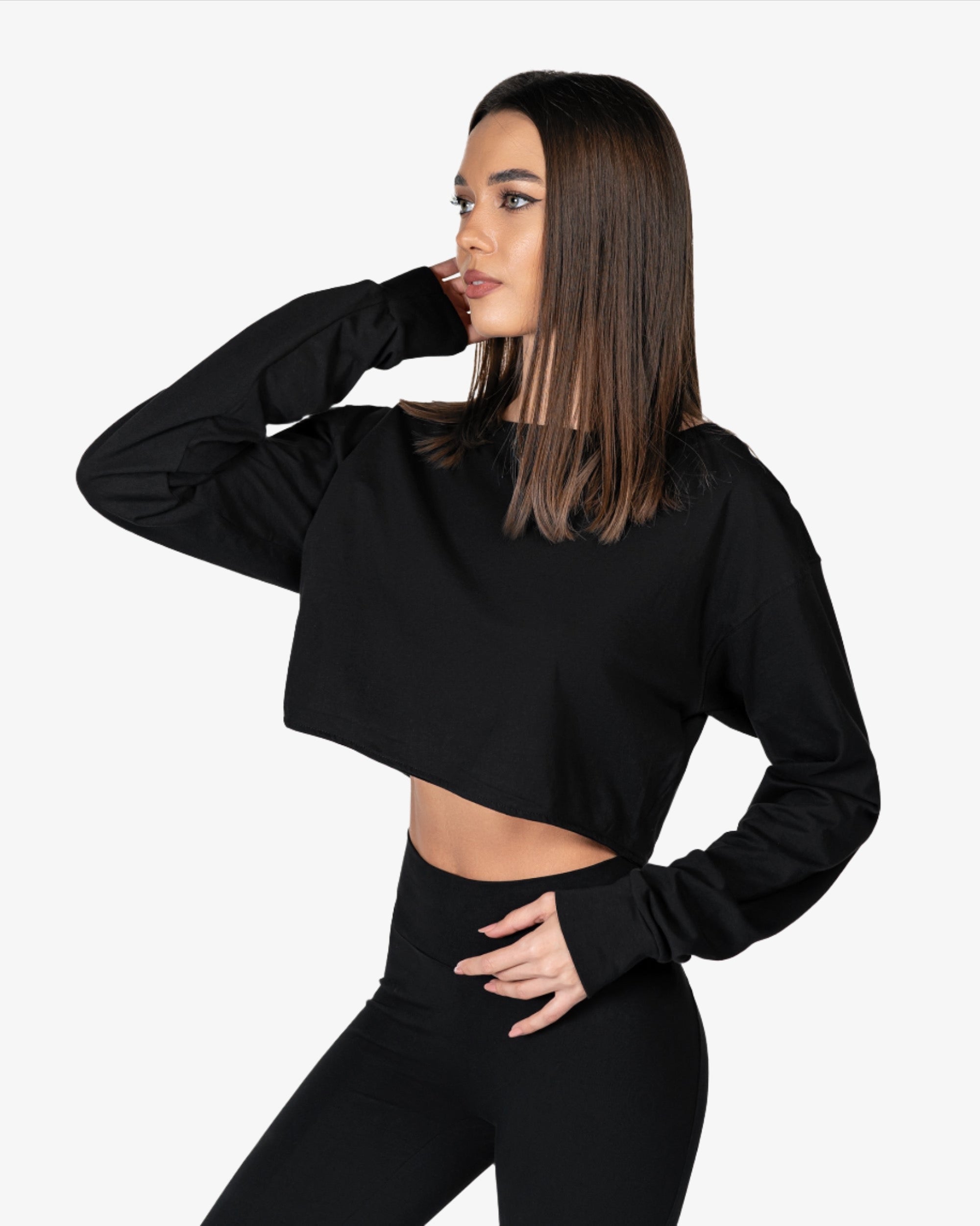 Long sleeve crop top - T24227