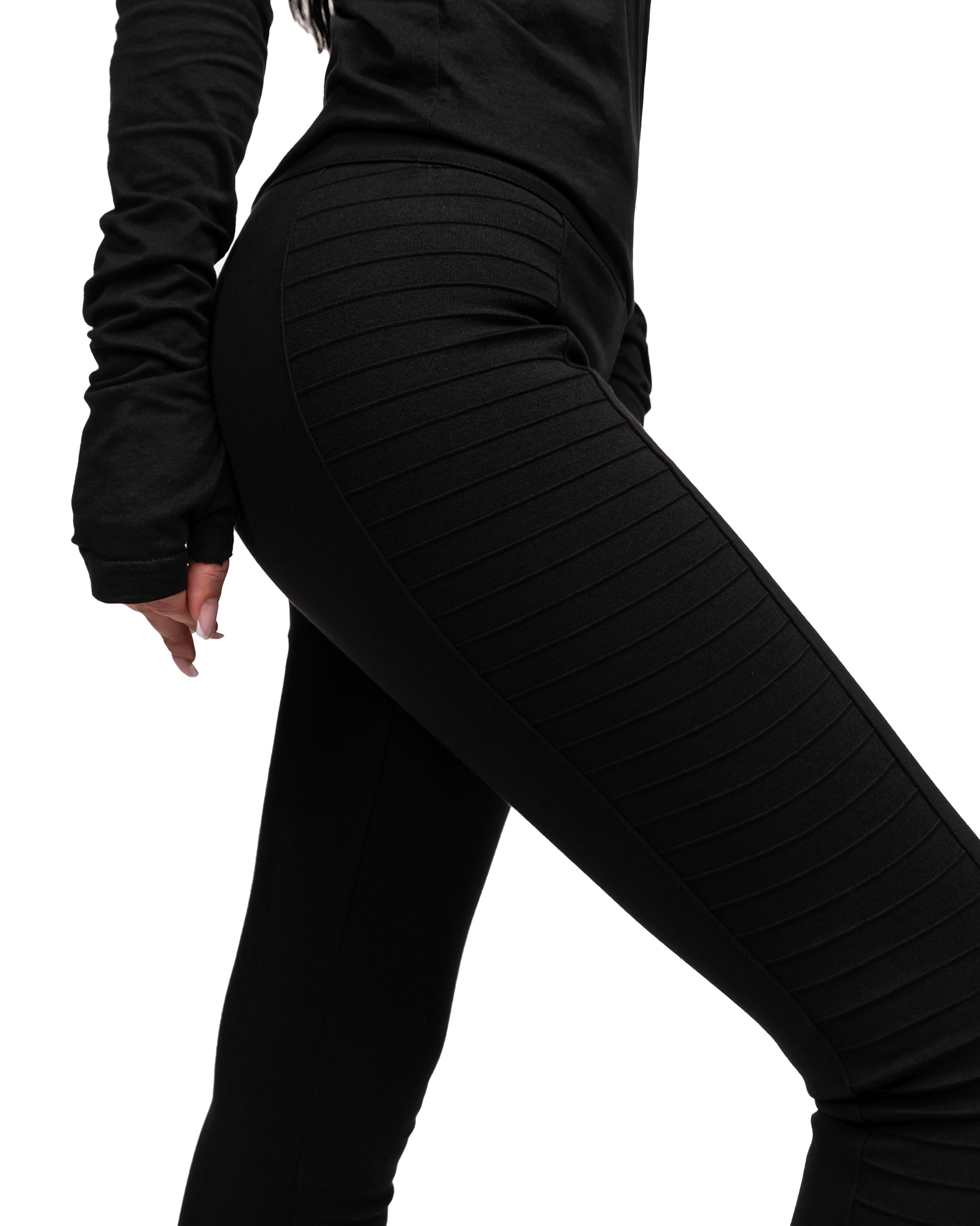 Ribbed leggings pants - P23039