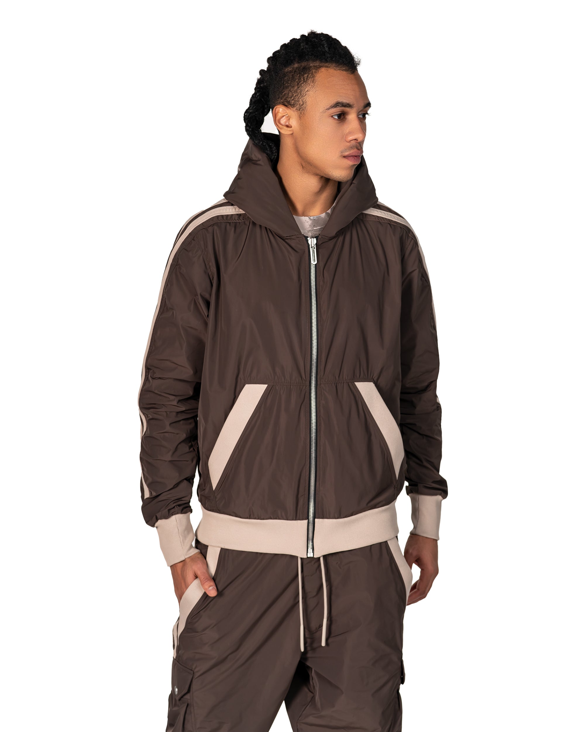 Stripes zipper hoodie - H14109