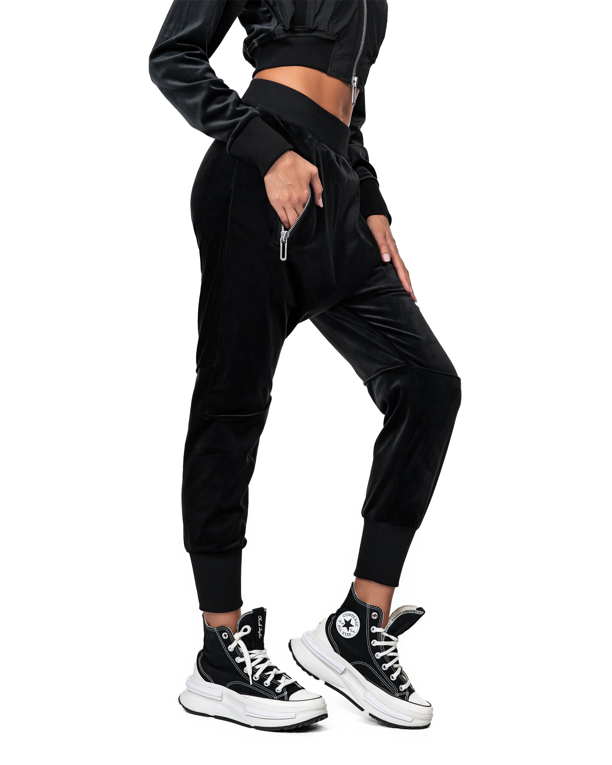 Velour jogger pants - P23193