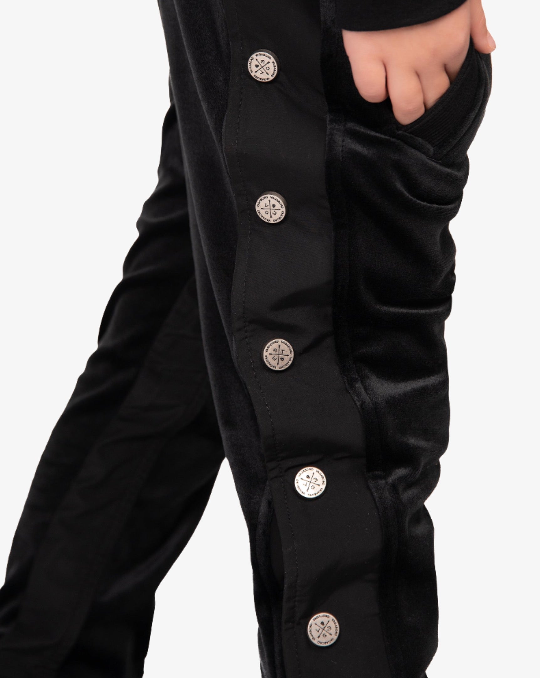 Velour stud track pants - P32443