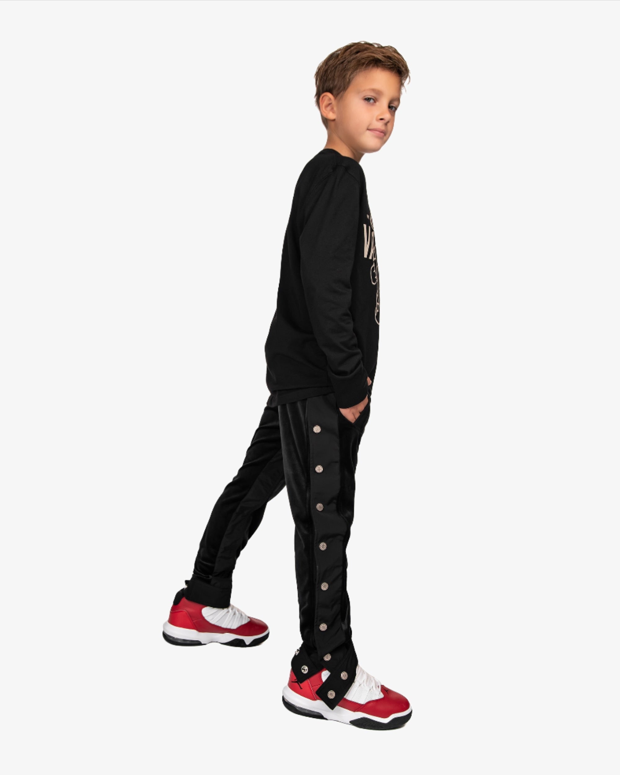 Velour stud track pants - P32443