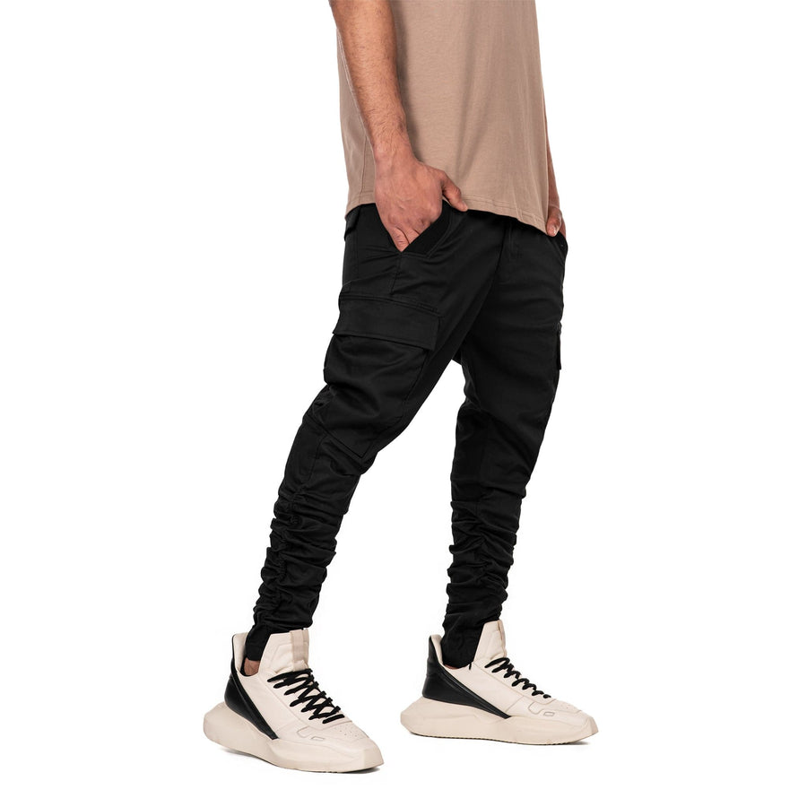 RIBBED CARGO PANTS - P11127