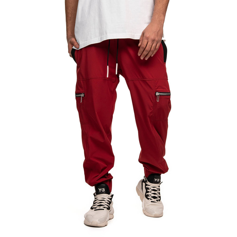 UO Nomad Burgundy Linen Cargo Pants | Urban Outfitters UK